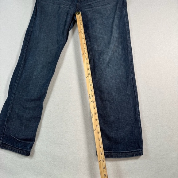 Black Brown 1826 Jeans Mens 30x30 Blue Straight Classic Fit Mid Rise Dark Wash - Picture 8 of 13